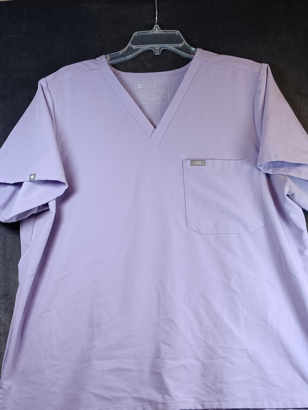 Figs Lavender V-Neck Scrub Top